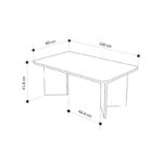 Τραπεζάκι σαλονιού Sam Megapap χρώμα ανοιχτό καρυδί 100x60x41,8εκ.