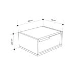 Κομοδίνο επιτοίχιο Eco Megapap χρώμα sandstone - light oak 40x33x18,5εκ.