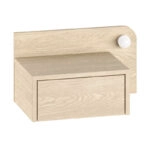 Κομοδίνο επιτοίχιο Dotta Megapap με LED χρώμα light oak 52x33,6x28εκ.