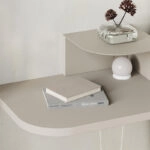 Κομοδίνο επιτοίχιο Luno Megapap με LED χρώμα sandstone 40x30x16,2εκ.