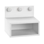 Κομοδίνο επιτοίχιο Treo Megapap με LED χρώμα λευκό 40x30x33,8εκ.