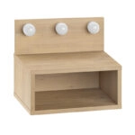 Κομοδίνο επιτοίχιο Treo Megapap με LED χρώμα sapphire oak 40x30x33,8εκ.