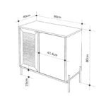 Μπουφές Naive Megapap χρώμα sapphire oak 80x40x80εκ.