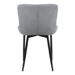 Καρέκλα τραπεζαρίας Chiara Megapap γκρι ύφασμα - μεταλλικό μαύρο πόδι 48x58x81εκ.