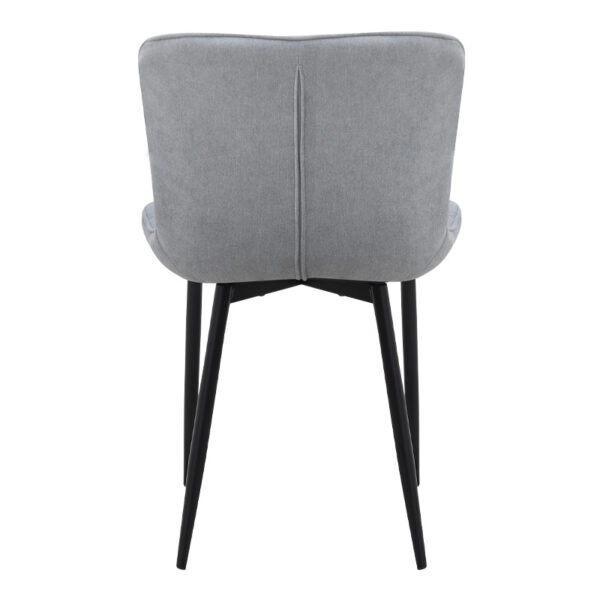 Καρέκλα τραπεζαρίας Chiara Megapap γκρι ύφασμα - μεταλλικό μαύρο πόδι 48x58x81εκ.
