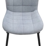 Καρέκλα τραπεζαρίας Chiara Megapap γκρι ύφασμα - μεταλλικό μαύρο πόδι 48x58x81εκ.