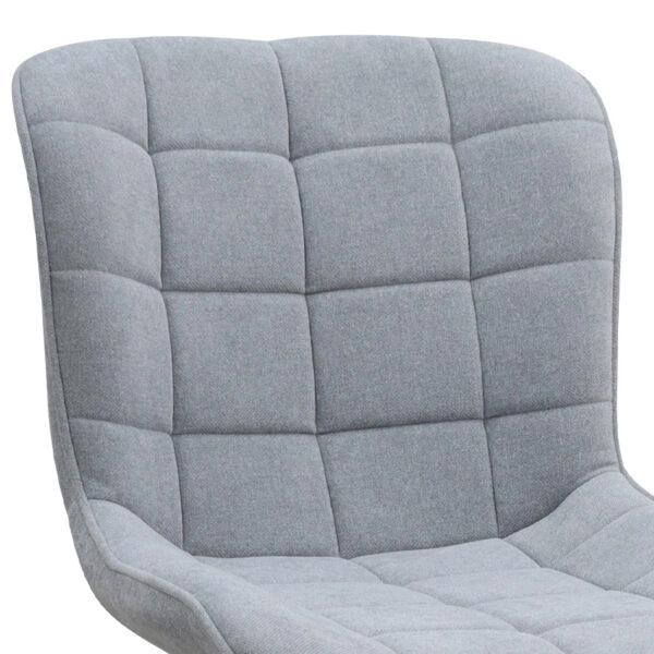 Καρέκλα τραπεζαρίας Chiara Megapap γκρι ύφασμα - μεταλλικό μαύρο πόδι 48x58x81εκ.