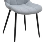 Καρέκλα τραπεζαρίας Chiara Megapap γκρι ύφασμα - μεταλλικό μαύρο πόδι 48x58x81εκ.