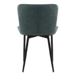 Καρέκλα τραπεζαρίας Chiara Megapap πράσινο ύφασμα - μεταλλικό μαύρο πόδι 48x58x81εκ.