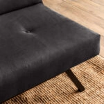 Καναπές - κρεβάτι Zola Megapap τριθέσιος υφασμάτινος χρώμα μαύρο 180x64x78εκ.