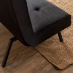 Καναπές - κρεβάτι Zola Megapap τριθέσιος υφασμάτινος χρώμα μαύρο 180x64x78εκ.