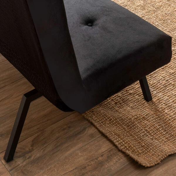 Καναπές - κρεβάτι Zola Megapap τριθέσιος υφασμάτινος χρώμα μαύρο 180x64x78εκ.