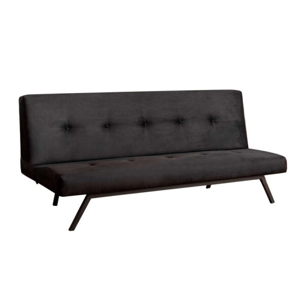 Καναπές - κρεβάτι Zola Megapap τριθέσιος υφασμάτινος χρώμα μαύρο 180x64x78εκ.