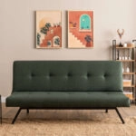 Καναπές - κρεβάτι Zola Megapap τριθέσιος υφασμάτινος χρώμα πράσινο 180x64x78εκ.