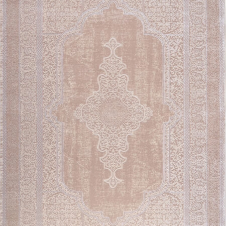 ΧΑΛΙ VELVET VINTAGE 9303/Cream Beige - 160εκ - Στρόγγυλο