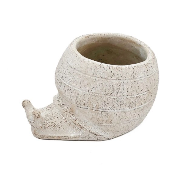 Artekko Cement Μπεζ Τσιμεντένιο Διακοσμητικό Δοχείο Κασπώ (21x18x12)cm