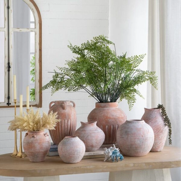 Artekko Candia Βάζο από Τερακότα (22x22x24.5)cm