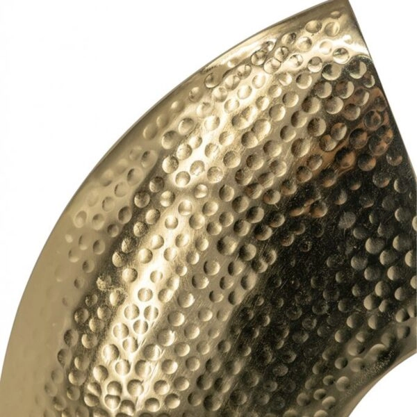 Artekko Zuccal Χρυσό Μεταλλικό Επιτραπέζιο Διακοσμητικό σε Λευκή Μαρμάρινη Βάση (35x10x59)cm