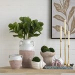 Artekko Andes Λευκό Κεραμικό Κασπώ (24x16.5x14)cm