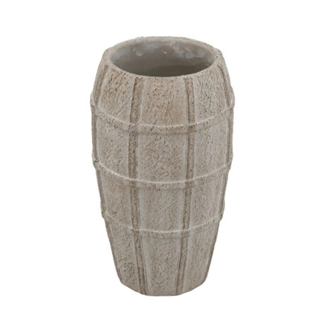 Artekko Cement Μπεζ Τσιμεντένιο Βάζο (18x18x30.5)cm