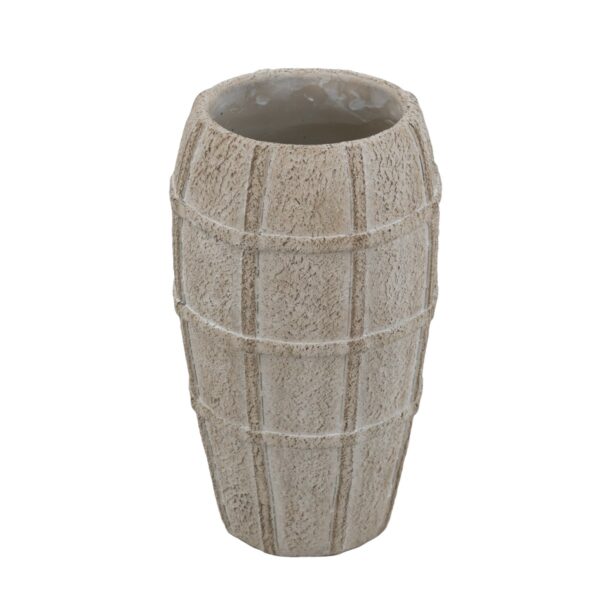 Artekko Cement Μπεζ Τσιμεντένιο Βάζο (18x18x30.5)cm