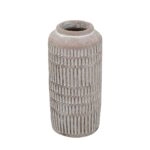Artekko Cement Μπεζ Τσιμεντένιο Βάζο (14x14x30)cm