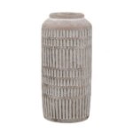 Artekko Cement Μπεζ Τσιμεντένιο Βάζο (14x14x30)cm