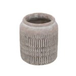 Artekko Cement Μπεζ Τσιμεντένιο Βάζο (18x18x20)cm