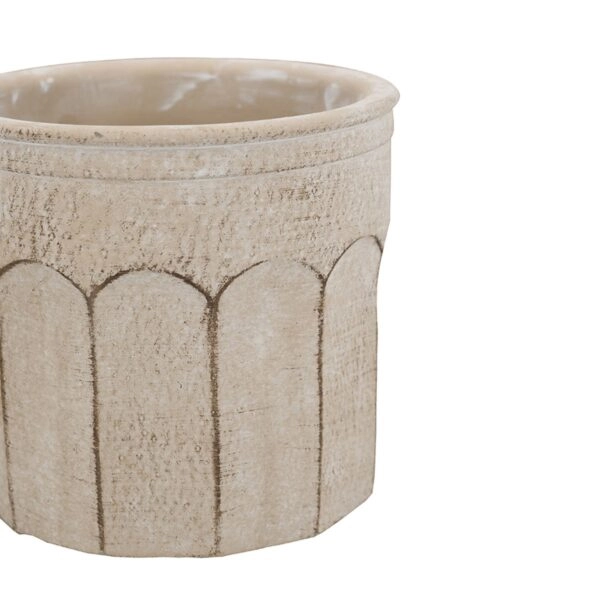 Artekko Cement Μπεζ Τσιμεντένια Κασπώ (19x19x18)cm 2pcs