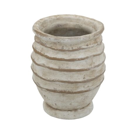 Artekko Cement Μπεζ Τσιμεντένιο Βάζο (18x18x23)cm