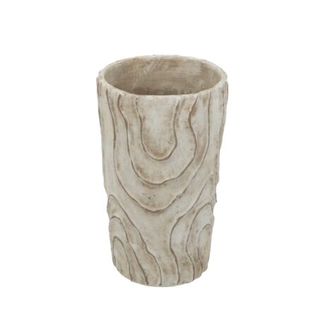 Artekko Cement Μπεζ Τσιμεντένιο Βάζο (18.5x18.5x29.5)cm