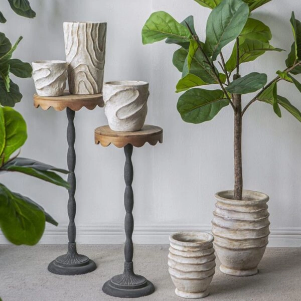 Artekko Cement Μπεζ Τσιμεντένιο Βάζο (18.5x18.5x29.5)cm