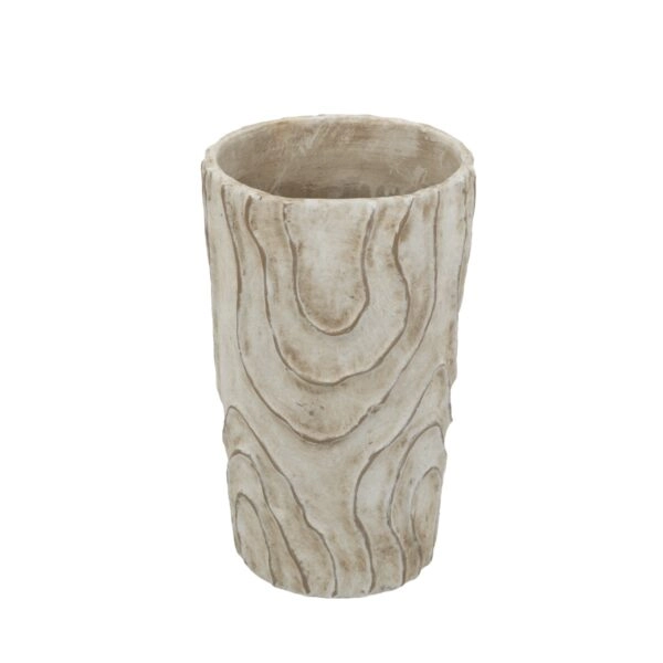 Artekko Cement Μπεζ Τσιμεντένιο Βάζο (18.5x18.5x29.5)cm