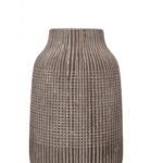 Artekko Cement Καφέ Τσιμεντένια Βάζα (9.5x9.5x15)cm 3pcs