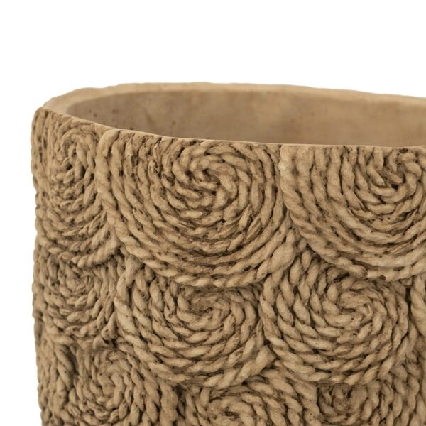 Artekko Cement Καφέ Τσιμεντένια Κασπώ (21x20.5x18.5)cm 2pcs