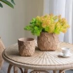 Artekko Cement Καφέ Τσιμεντένια Κασπώ (21x20.5x18.5)cm 2pcs