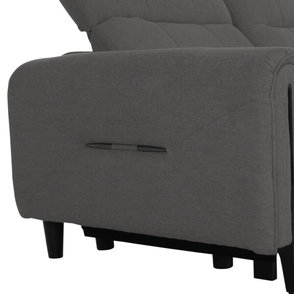 ΓΩΝΙΑΚΟΣ ΚΑΝΑΠΕΣ ΜΕ RECLINE ORACLE HM3290.01 ΓΚΡΙ ΥΦΑΣΜΑ 293x293x98Υεκ.