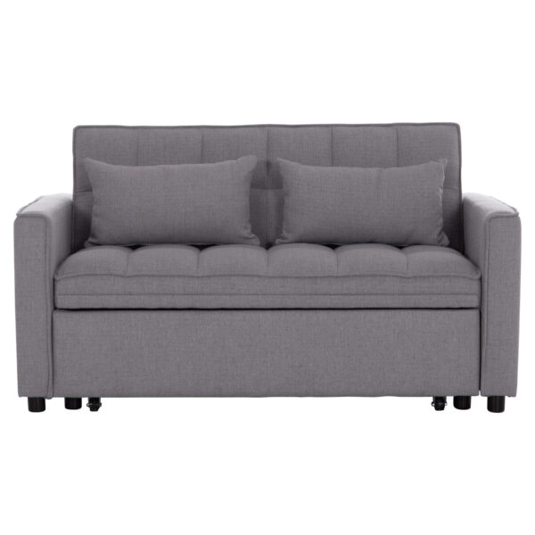 ΚΑΝΑΠΕΣ ΚΡΕΒΑΤΙ 2-ΘΕΣΙΟΣ BORG HM3289.01 ΓΚΡΙ ΥΦΑΣΜΑ 142x94x78Υεκ