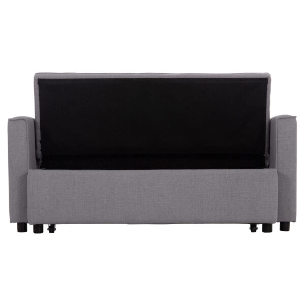 ΚΑΝΑΠΕΣ ΚΡΕΒΑΤΙ 2-ΘΕΣΙΟΣ BORG HM3289.01 ΓΚΡΙ ΥΦΑΣΜΑ 142x94x78Υεκ