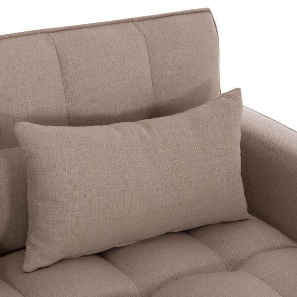 ΚΑΝΑΠΕΣ ΚΡΕΒΑΤΙ 2-ΘΕΣΙΟΣ BORG HM3289.03 ΜΠΕΖ ΥΦΑΣΜΑ 142x94x78Υεκ