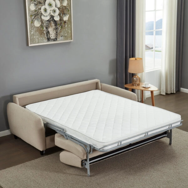 ΚΑΝΑΠΕΣ-ΚΡΕΒΑΤΙ ΜΕ ΑΝΑΔΙΠΛ.ΣΤΡΩΜΑ ETUDINE HM3311.02 ΜΠΕΖ ΥΦΑΣΜΑ 185x97x87Υεκ