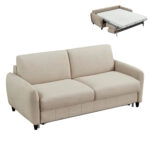 ΚΑΝΑΠΕΣ-ΚΡΕΒΑΤΙ ΜΕ ΑΝΑΔΙΠΛ.ΣΤΡΩΜΑ ETUDINE HM3311.02 ΜΠΕΖ ΥΦΑΣΜΑ 185x97x87Υεκ