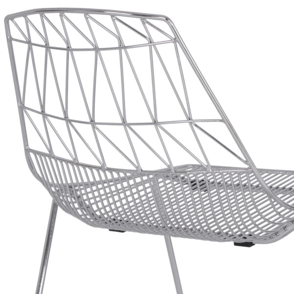 ΚΑΡΕΚΛΑ ΜΕΤΑΛΛΙΚΗ ΑΣΗΜΙ ICARUS HM8010.10 54x57x79cm