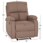 ΠΟΛΥΘΡΟΝΑ RELAX DIONI HM3296.03 ΜΠΕΖ ΥΦΑΣΜΑ 81x94x97Υεκ.