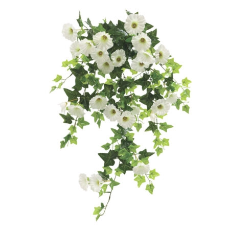 ΡΙΖΑ ΚΡΕΜΑΣΤΗ ΚΙΣΣΟΣ ΜΕ ΑΝΘΗ ΧΩΝΑΚΙΑ ΛΕΥΚΟ-ΠΡΑΣΙΝΟ - 35x25x80cm 12/72ΚΙΒ