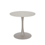 CASPIAN ΤΡΑΠΕΖΙ ΓΚΡΙ ΜΕ ΟΨΗ ΜΑΡΜΑΡΟΥ 80x80x75cm