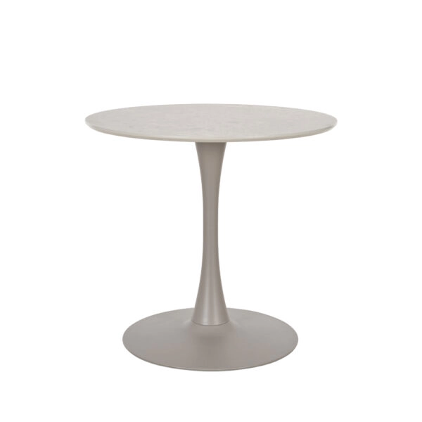 CASPIAN ΤΡΑΠΕΖΙ ΓΚΡΙ ΜΕ ΟΨΗ ΜΑΡΜΑΡΟΥ 80x80x75cm