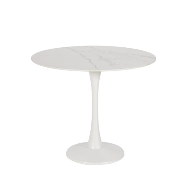 ICE ΤΡΑΠΕΖΙ ΡΟΤΟΝΤΑ ΑΣΠΡΟ 90x90x75cm