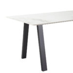 NOTTE ΤΡΑΠΕΖΙ ΛΕΥΚΟ ΠΕΤΡΑ ΜΑΥΡΟ 180x90x76cm