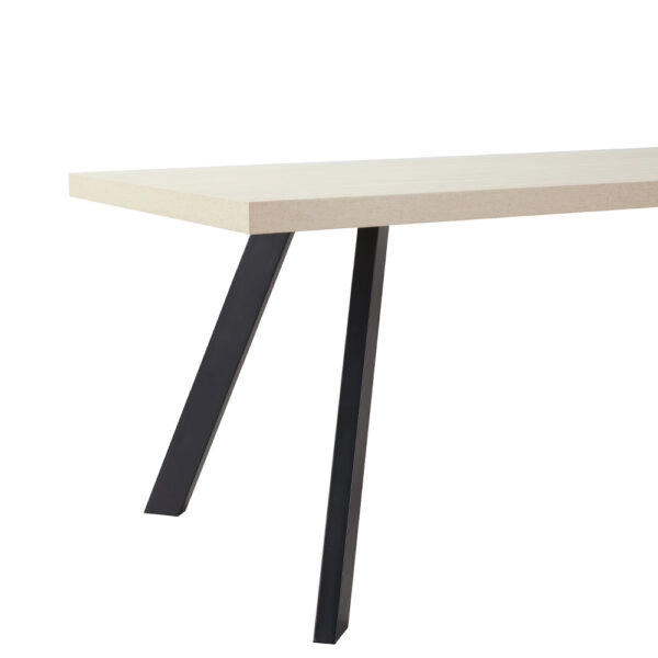 LITHOS ΤΡΑΠΕΖΙ BEIGE ΜΑΥΡΟ 180x90x76cm